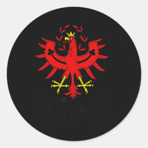 Sticker Rond Tyrol Tyrol Aigle Tyrol Armoiries hommes