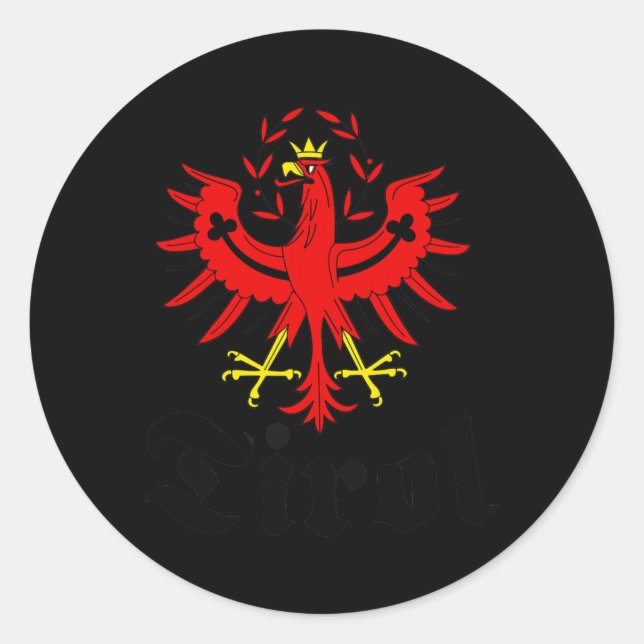 Sticker Rond Tyrol Tyrol Aigle Tyrol Armoiries hommes (Devant)