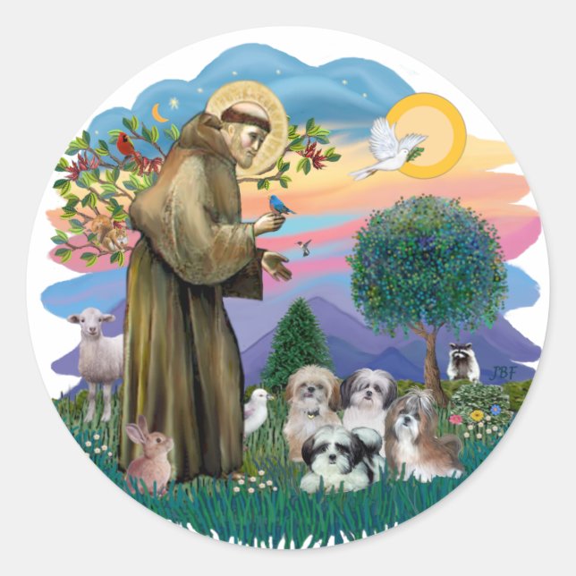 Sticker Rond Tzus (quatre) (Devant)