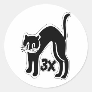 Sticker Rond u48 chat fois 3