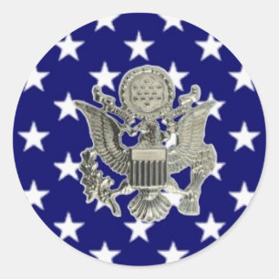 Sticker Rond u.s. insignes militaires