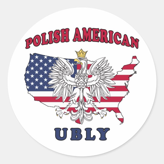 Sticker Rond Ubly Michigan polonais (Devant)