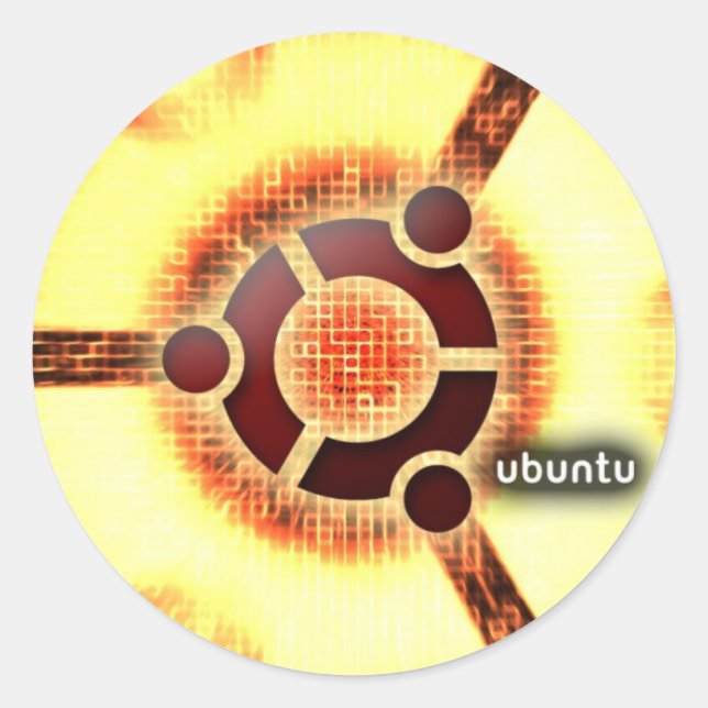 Sticker Rond Ubuntu (Devant)