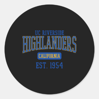 Sticker Rond Uc Riverside Highlanders Date Est