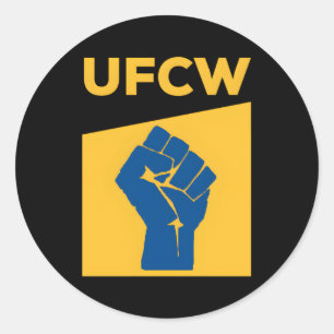 Sticker Rond Ufcw Résiste À La Frappe De Poing