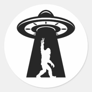 Sticker Rond UfO Bigfoot