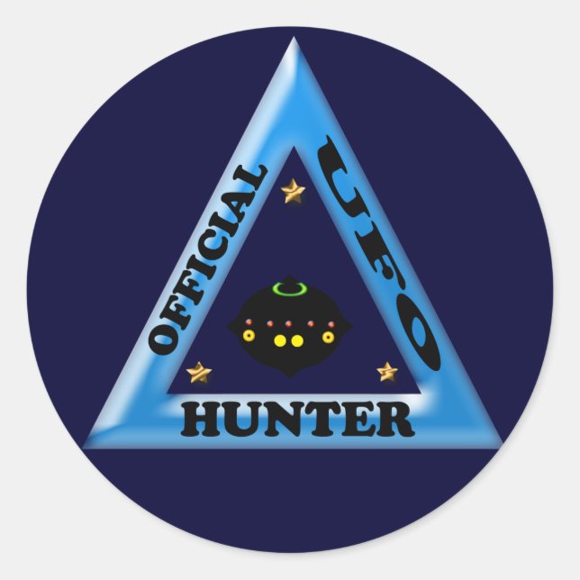 Sticker Rond UFO Hunter (Devant)
