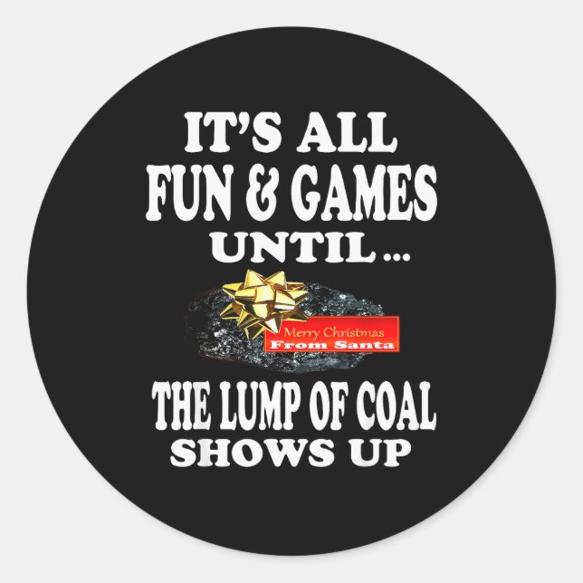 Sticker Rond Ugly Christmas T Shirt Naughty Kid Men Women Lump  (Devant)