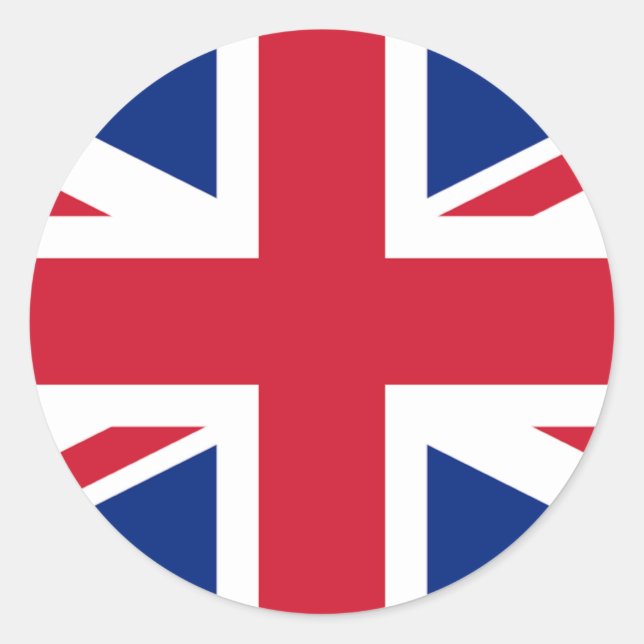 Sticker Rond UK United Kingdom Britain Royal Union Jack Flag (Devant)