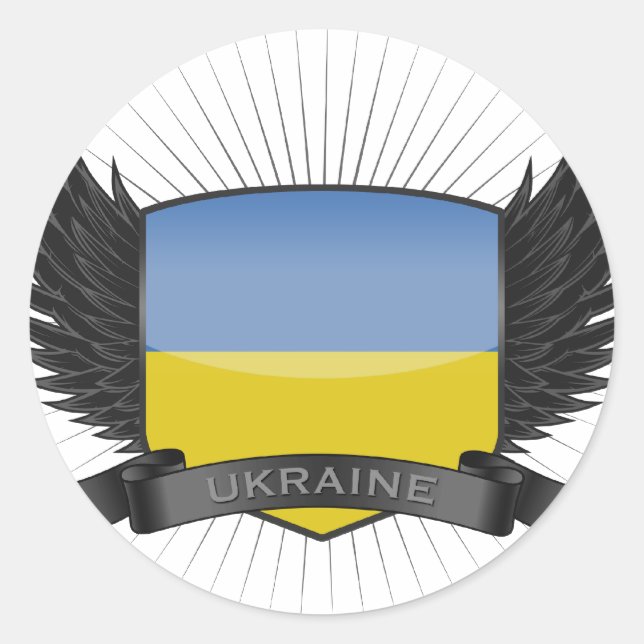 STICKER ROND UKRAINE (Devant)