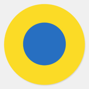 Sticker Rond Ukraine drapeau pays symbole rond rond rond rond c
