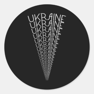 Sticker Rond Ukraine Spotlight Word Art - Objet unique d'art uk