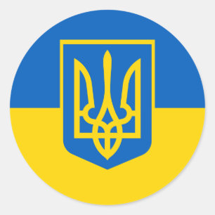 Sticker Rond Ukraine, Ukraine