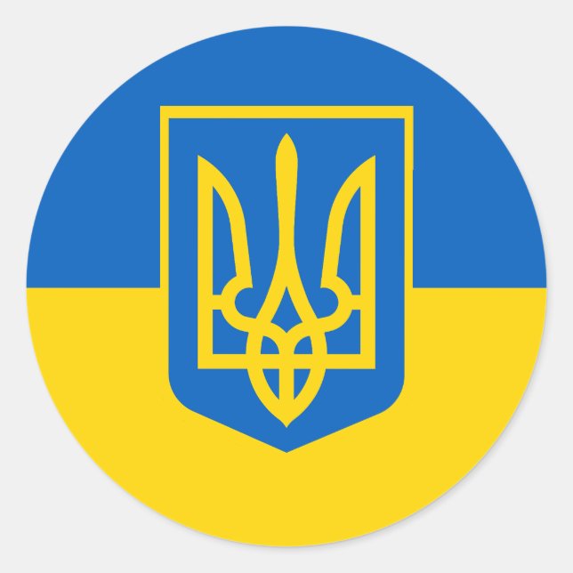 Sticker Rond Ukraine, Ukraine (Devant)