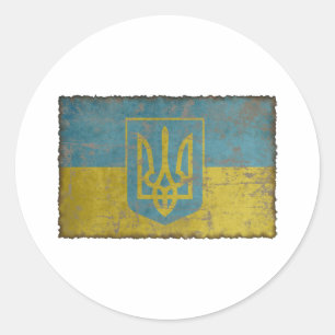 Sticker Rond Ukraine vintage