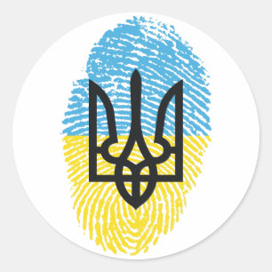 Sticker Rond ukrainien