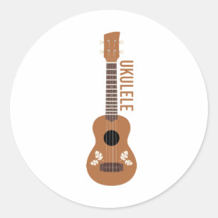 Sticker Rond Ukulele