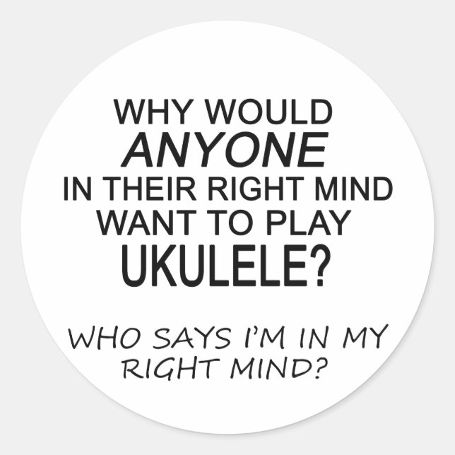 Sticker Rond Ukulele droit (Devant)