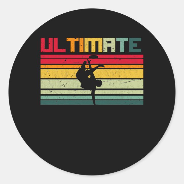 Sticker Rond Ultimate Frisbee Disque Golf Freestyle (Devant)