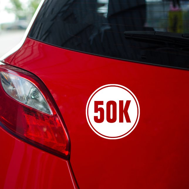 Sticker Rond Ultra Marathon Open pour 50k coureurs (Créateur téléchargé)