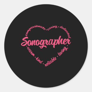 Sticker Rond Ultrasound Sonographer Tech Sonographie Ct Scan
