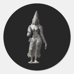 Sticker Rond Uma Parvati épouse du dieu hindou Shiva