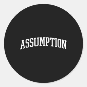 Sticker Rond Umption Arch Vintage Retro College Sports sportifs