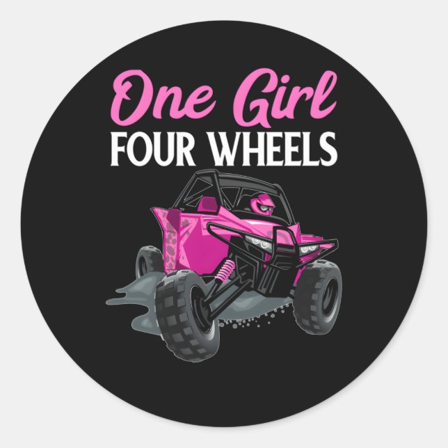 Sticker Rond Un 4 Roues Atv Utv Côté À Côté (Devant)
