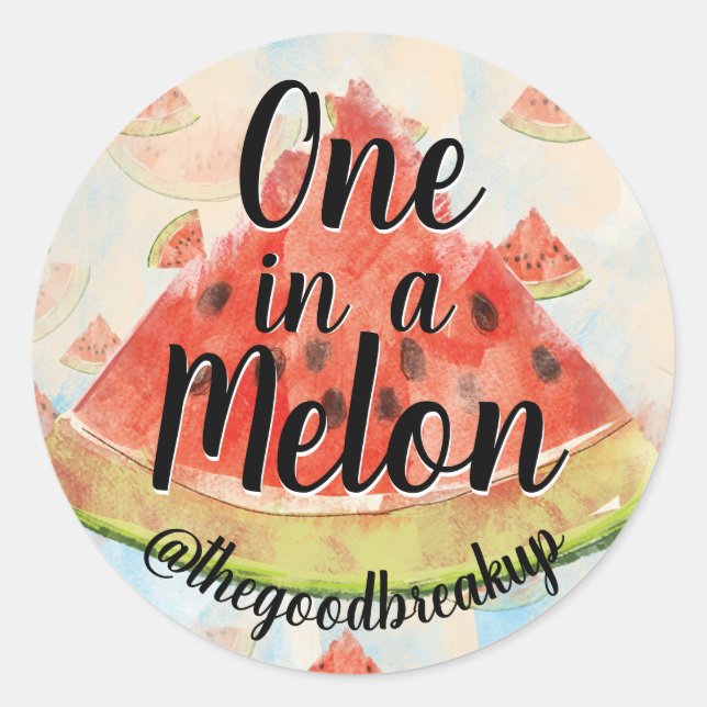 Sticker Rond Un à Melon (Devant)