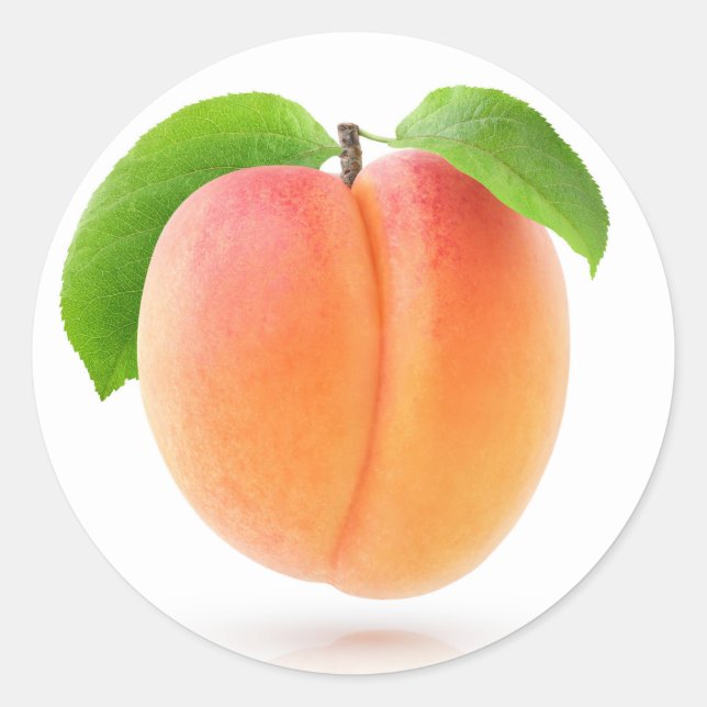 Sticker Rond Un abricot (Devant)