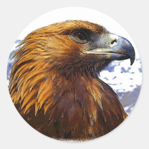 Sticker Rond Un aigle d'or