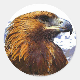 Sticker Rond Un aigle d'or