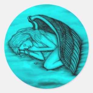 Sticker Rond Un ange endormi