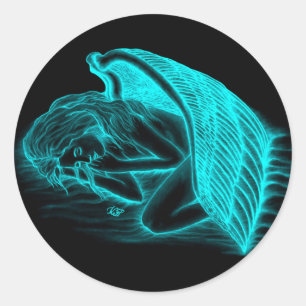 Sticker Rond Un ange endormi
