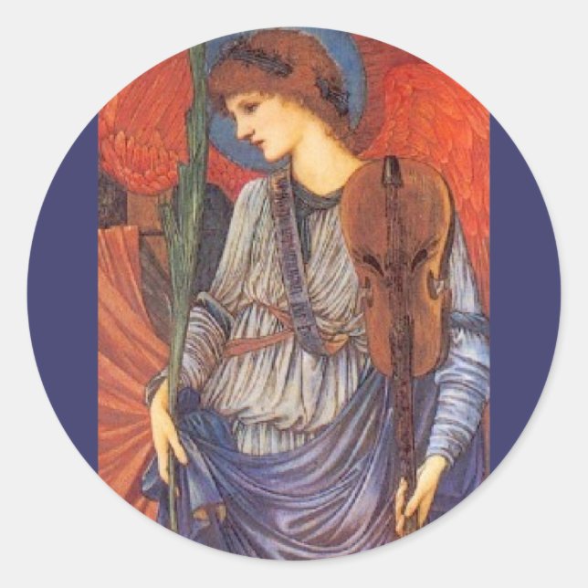 Sticker Rond Un ange musical (Devant)