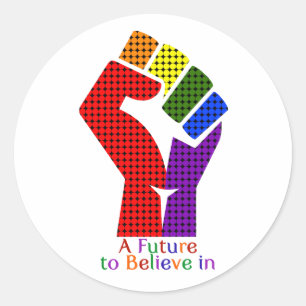 Sticker Rond Un avenir à croire au LGBT