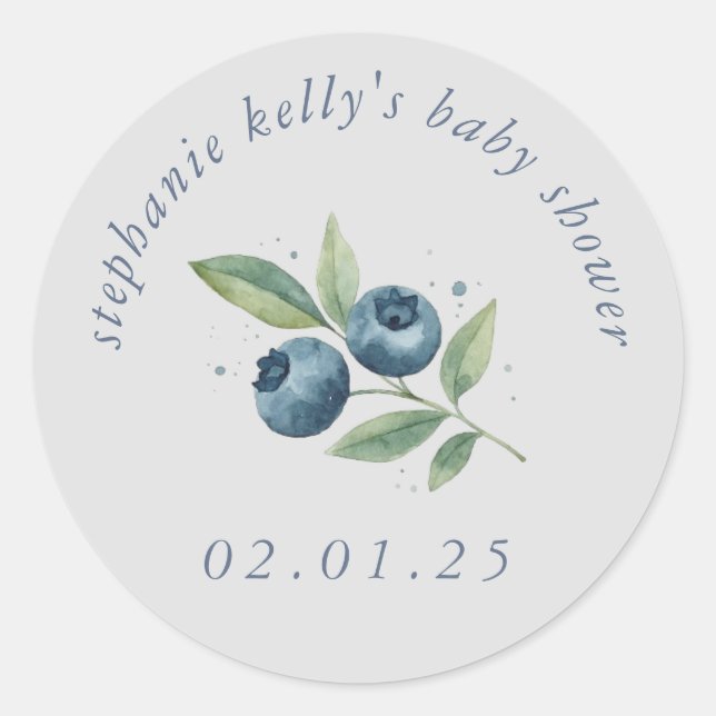 Sticker Rond Un Baby shower Berry Sweet (Devant)