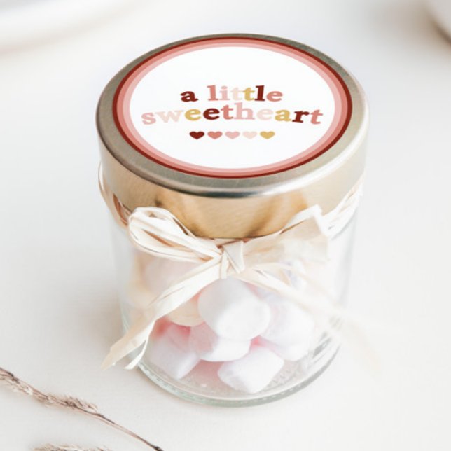 Sticker Rond Un Baby shower de Valentines un peu amoureux (Créateur téléchargé)