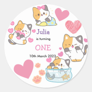 Sticker Rond un bébé enfant enfant anniversaire