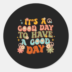 Sticker Rond Un Bon Jour Pour Avoir Une Bonne Journée De Santé 