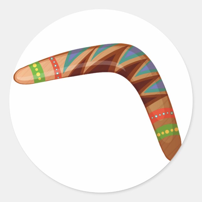 Sticker Rond Un boomerang (Devant)