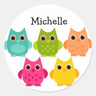Sticker Rond Un brin de chouettes