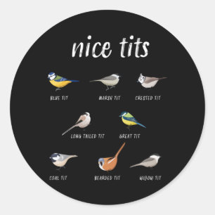 Sticker Rond Un cadeau amusant pour observer les oiseaux d'orni