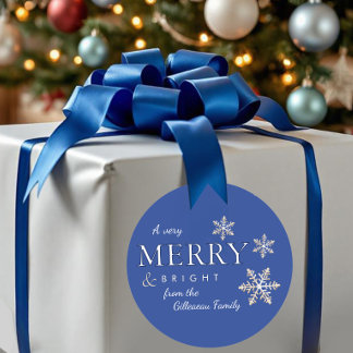 Sticker Rond Un cadeau de Noël très joyeux et brillant