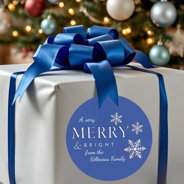 Sticker Rond Un cadeau de Noël très joyeux et brillant (Créateur téléchargé)