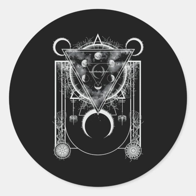 Sticker Rond Un Cercle parfait - Crescents (Devant)