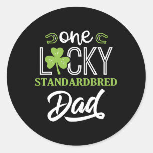 Sticker Rond Un chanceux Cheval standard Papa Irlandais Horseba