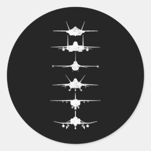 Sticker Rond Un chasseur de la Force aérienne lance un F-4 F-11