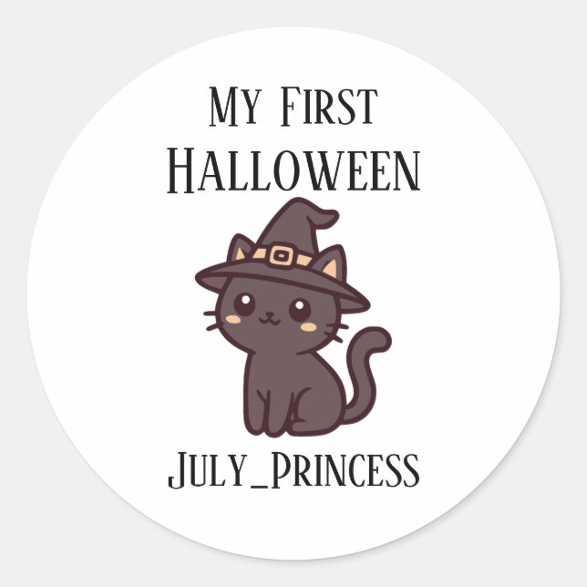 Sticker Rond Un chat portant un chapeau pour les amateurs de ch (Devant)