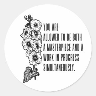 Sticker Rond Un chef-d'oeuvre et une affiche en cours